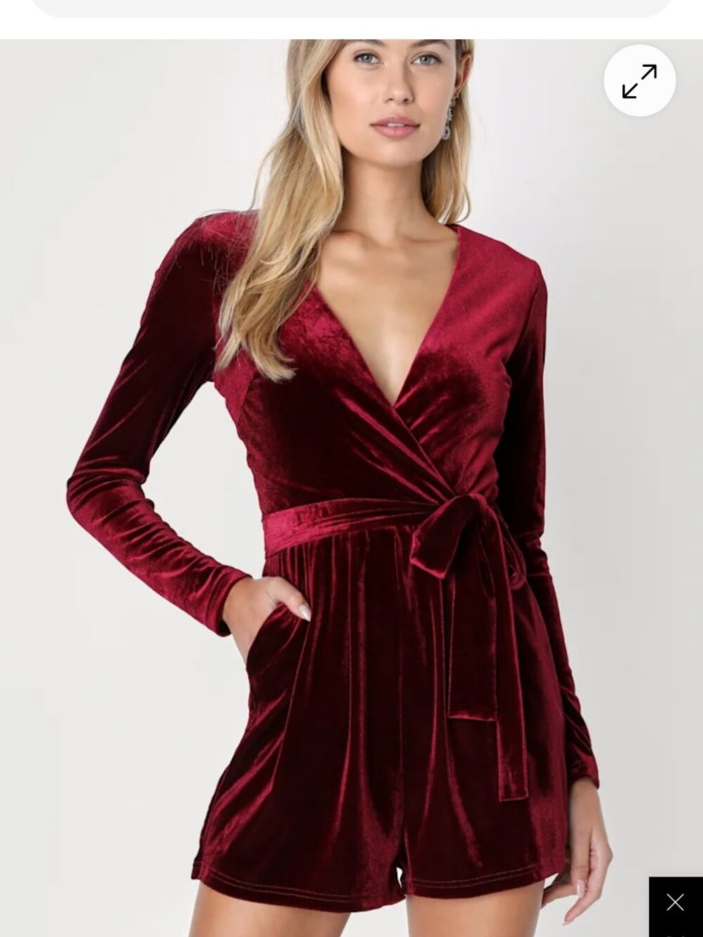 NEW Lulu's NAVY BLUE Velvet Romper